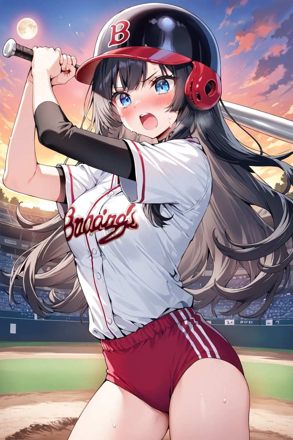 ブルマで野球をする葵さん(ちちぷい版)