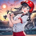 ブルマで野球をする葵さん(ちちぷい版) 2枚目