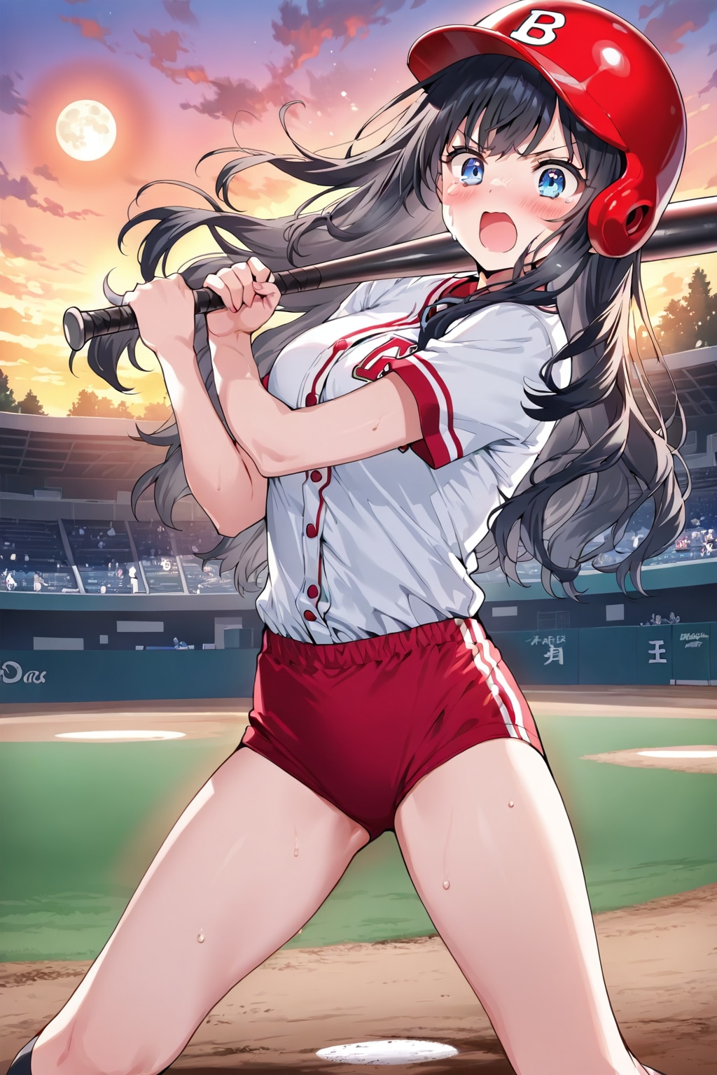ブルマで野球をする葵さん(ちちぷい版)