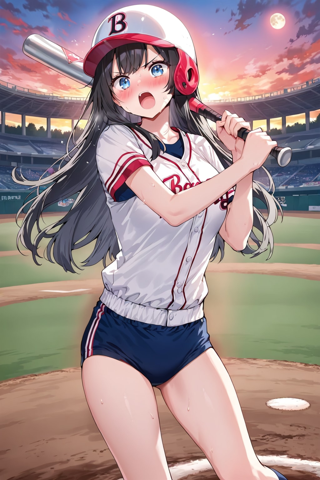 ブルマで野球をする葵さん(ちちぷい版)