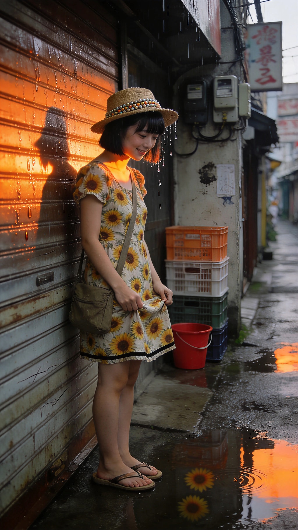 Sunflowers After the Rain