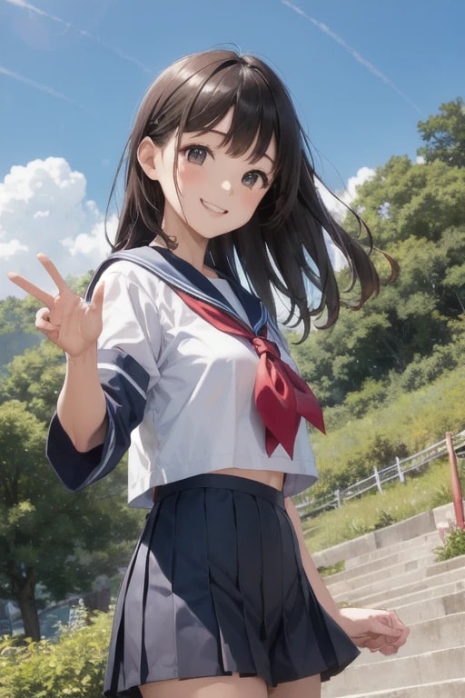 じゃぁお兄ちゃん　山頂で合流ねっ　ご飯と飲み物お願いだよっ