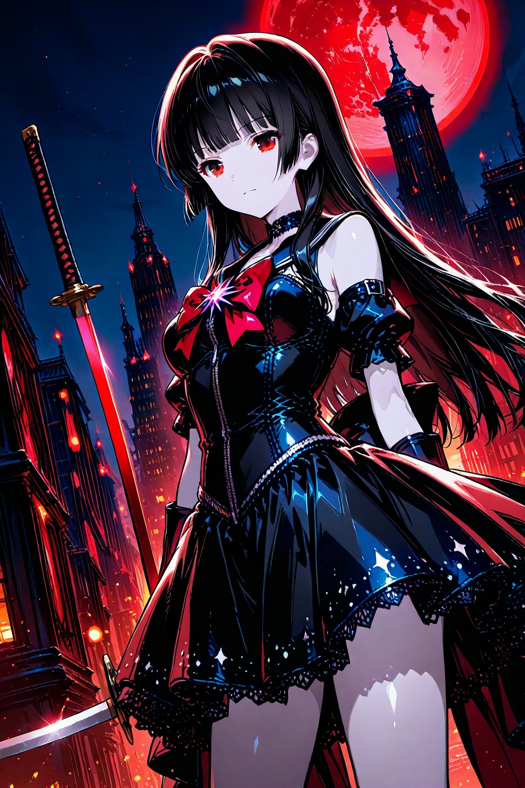 黒髪日本刀な魔法少女