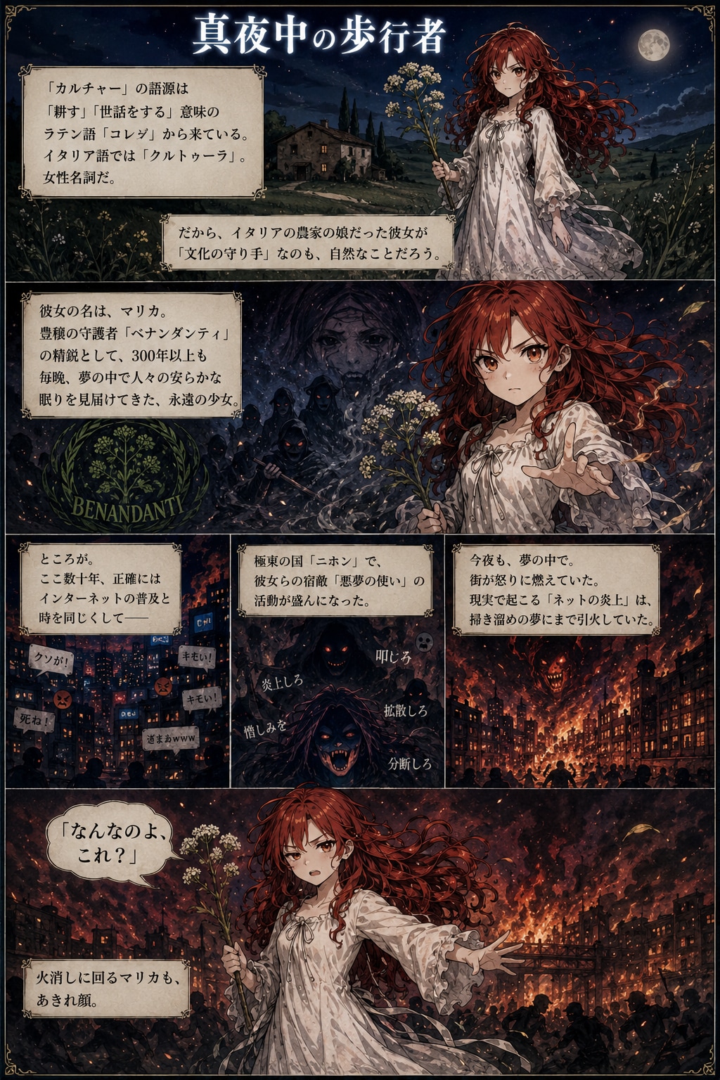 1夜：真夜中の歩行者