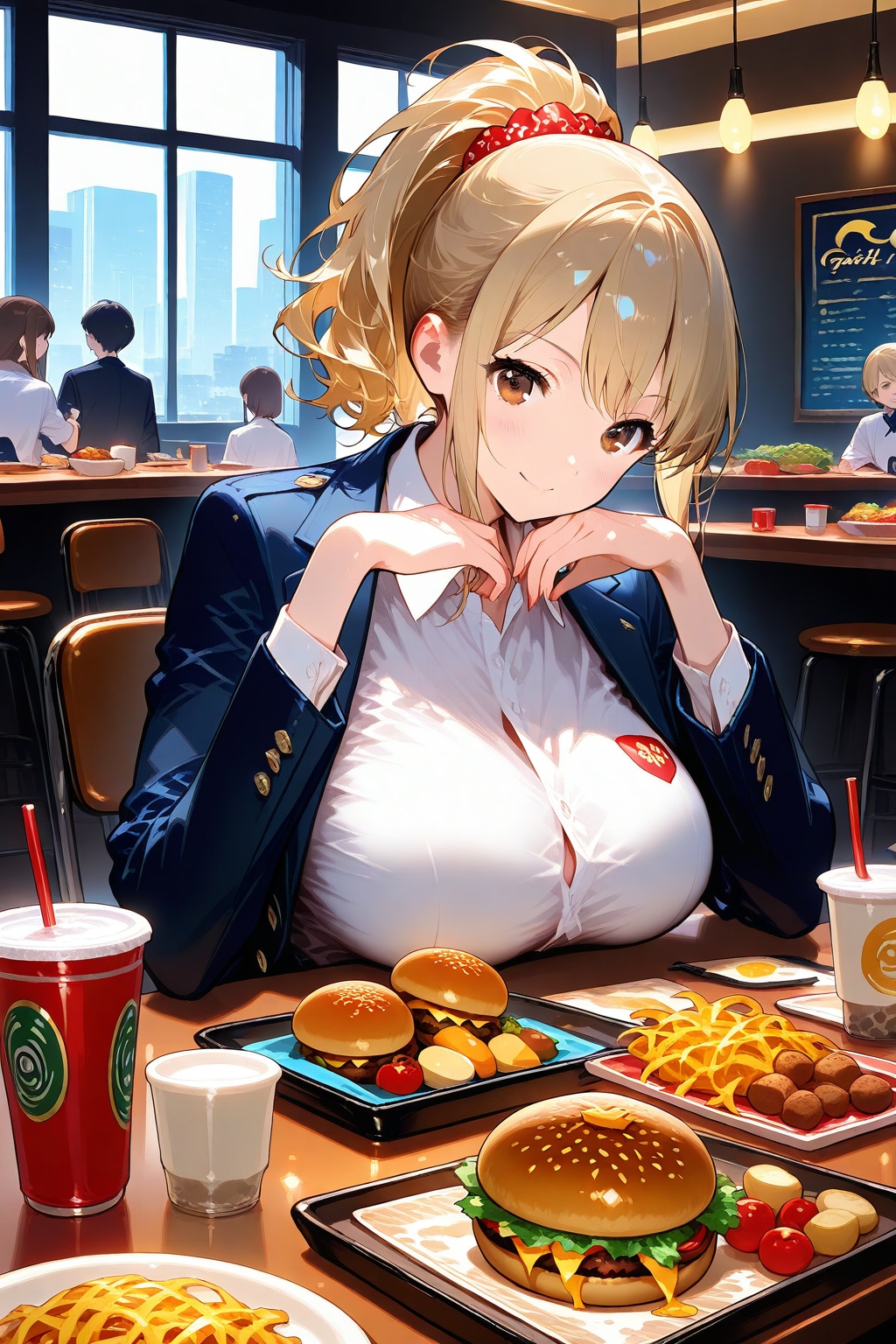 少しギャルなJKとフードコートデート🍔❤️