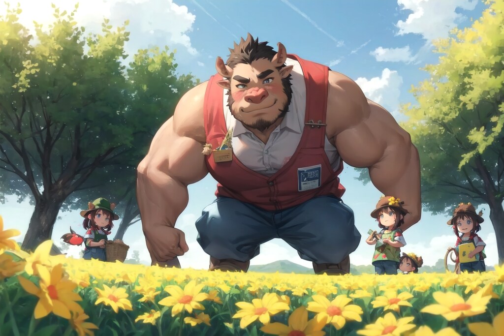 オーガ夫妻のお花畑