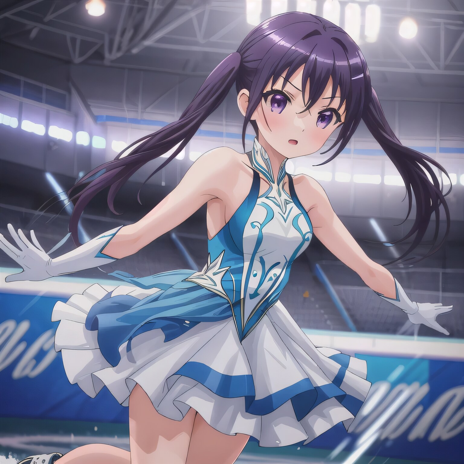 紫髪ツインテでフィギュアの少女 | の人気AIイラスト・グラビア