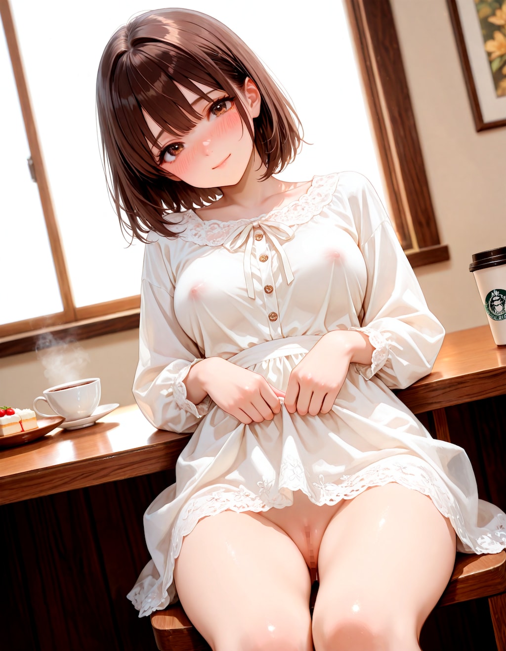 喫茶店でこっそり