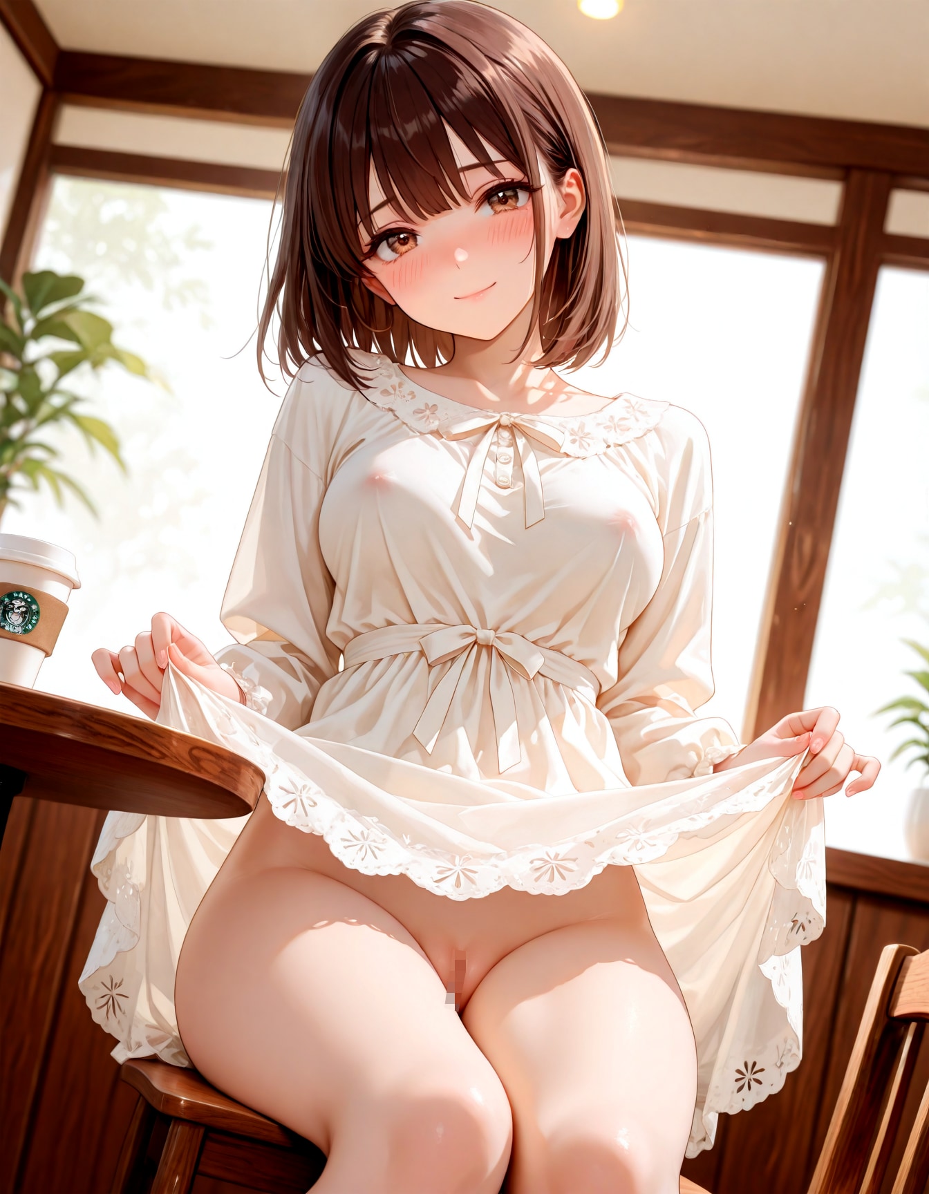 喫茶店でこっそり