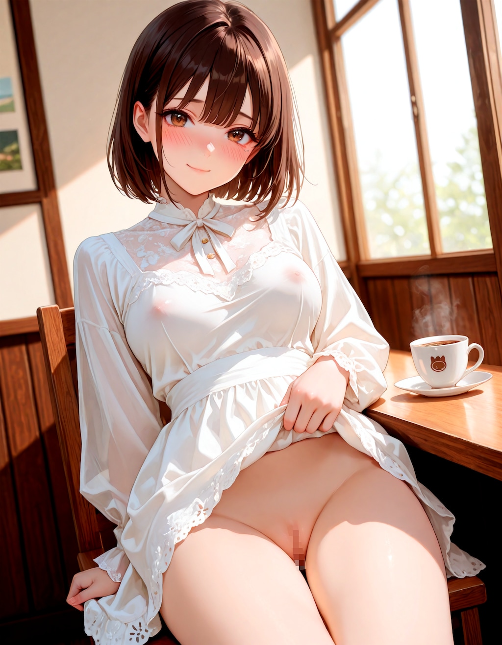 喫茶店でこっそり