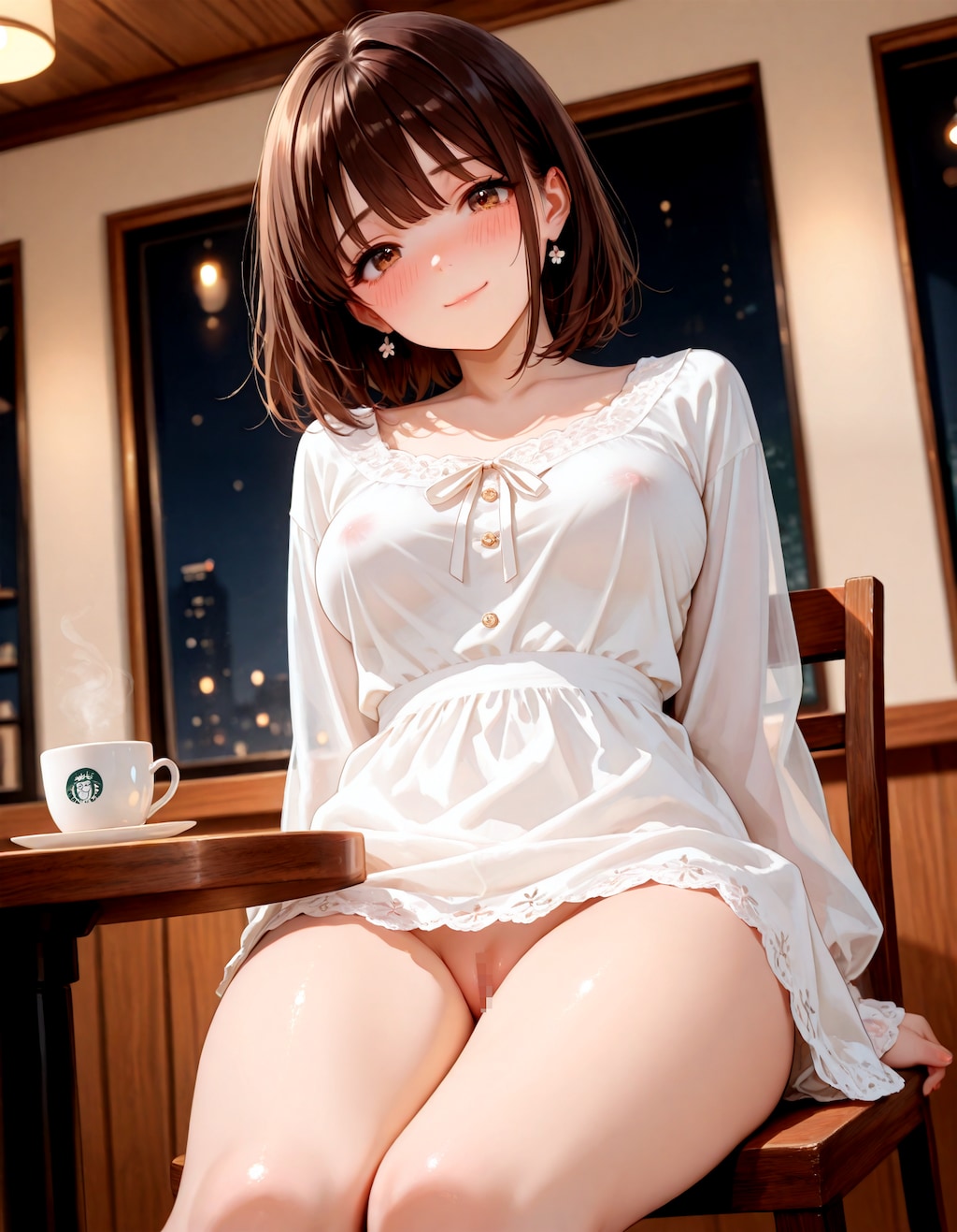 喫茶店でこっそり