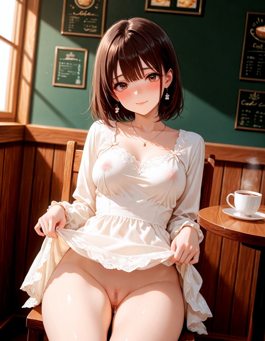 喫茶店でこっそり