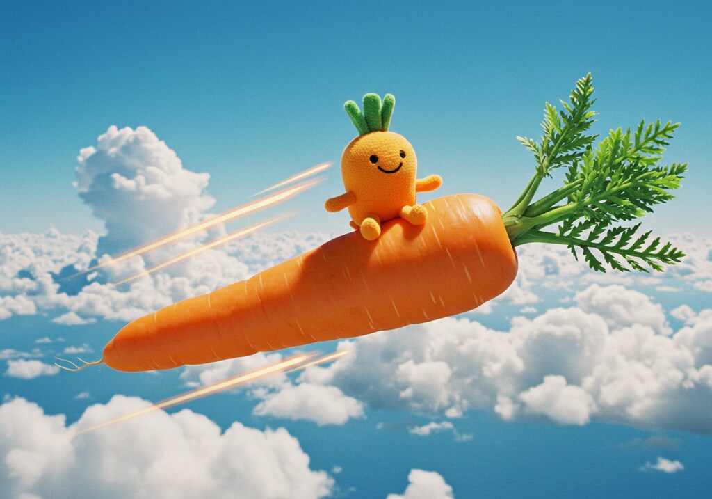 ジェットニンジンを乗りこなす人参さん