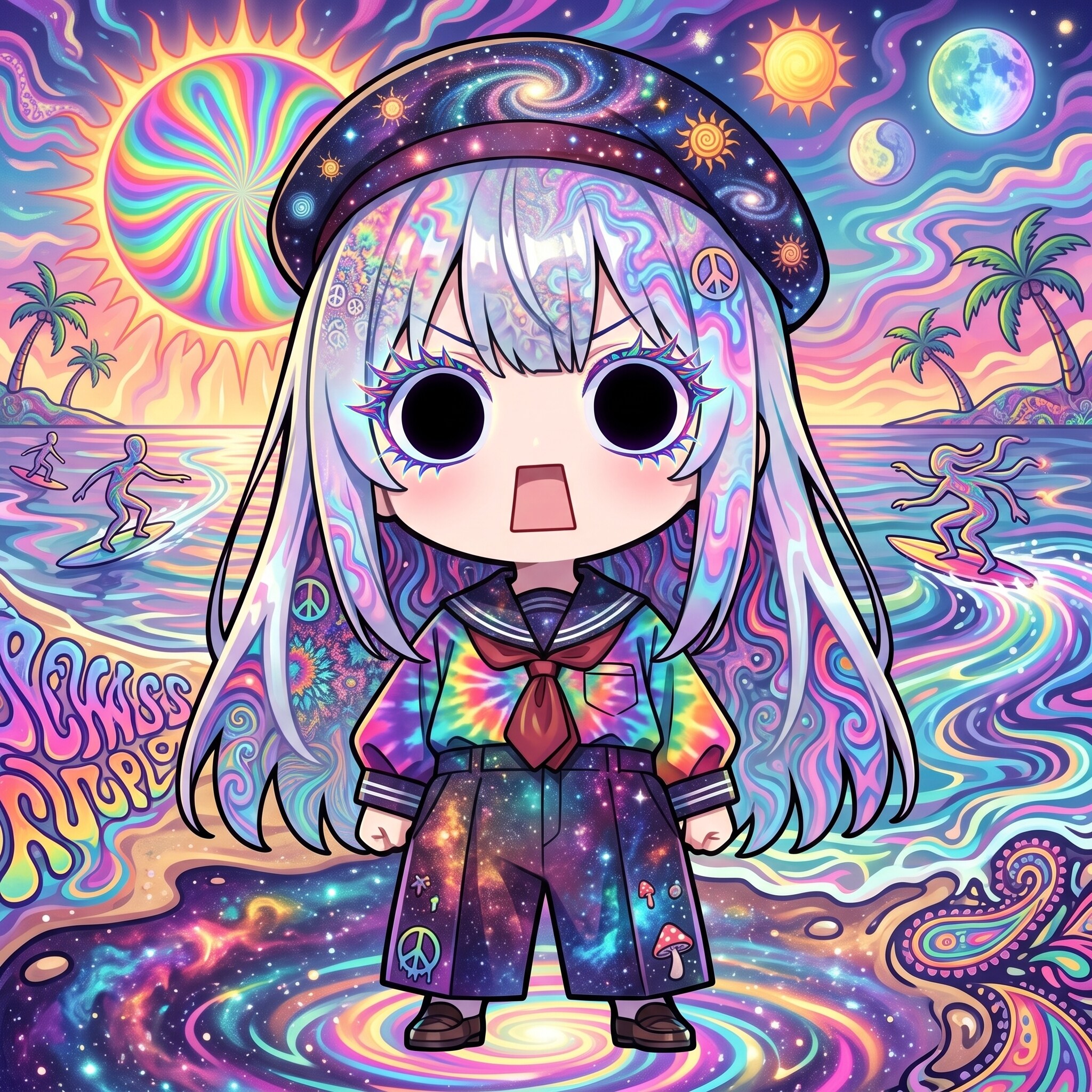 夏の思い出サイケデリックえらいこっちゃ嬢 | の人気AIイラスト・グラビア