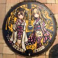 七夕まつりのご当地マンホールアート(織姫、浴衣美少女) 9枚目