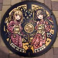 七夕まつりのご当地マンホールアート(織姫、浴衣美少女) 11枚目