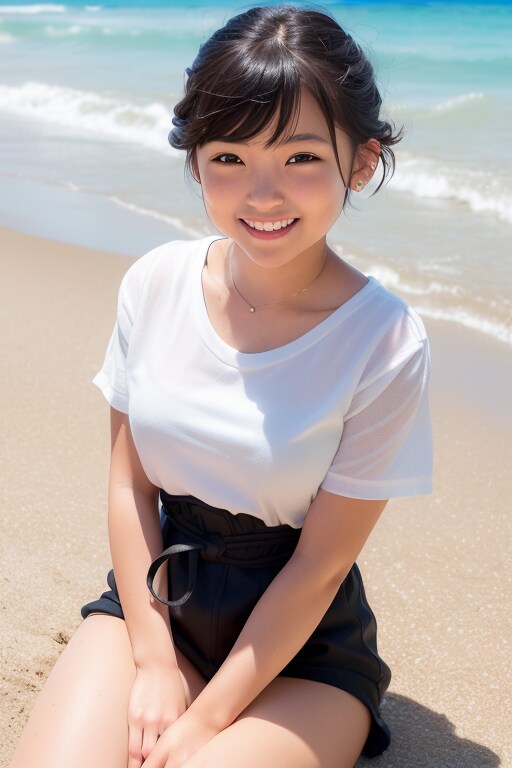 海辺の美少女②