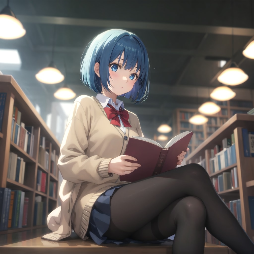 図書室の隅にて