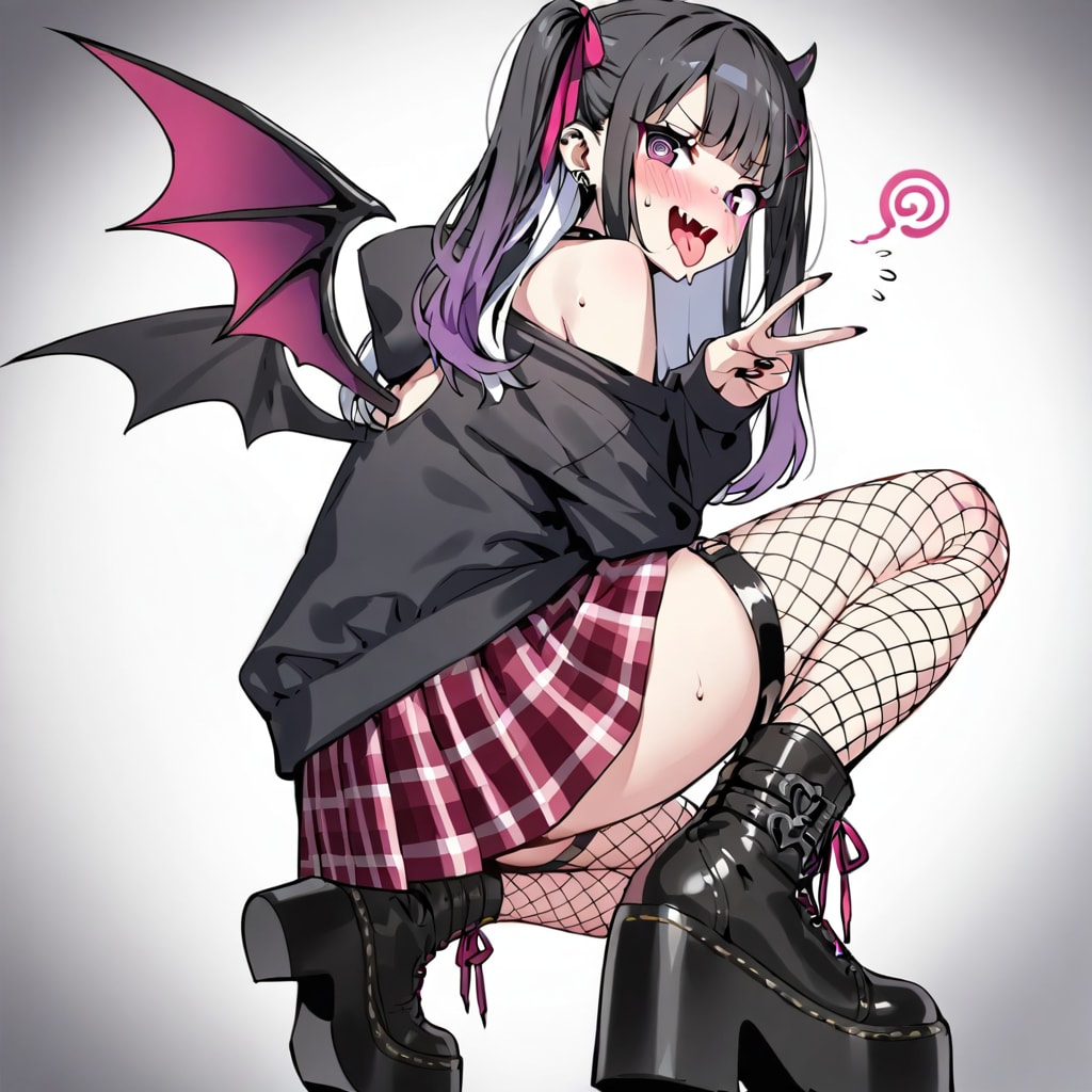 “かわいいだけじゃ生き残れない”を真に受けすぎた結果、情緒と引き換えに魔性を手に入れた量産型サキュバス | の人気AIイラスト・グラビア