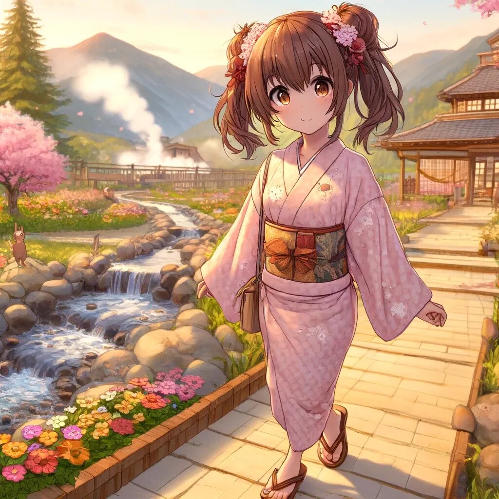 温泉街でのひととき