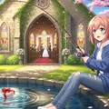 結婚式が行われている教会で釣り 2枚目
