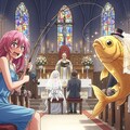 結婚式が行われている教会で釣り 4枚目