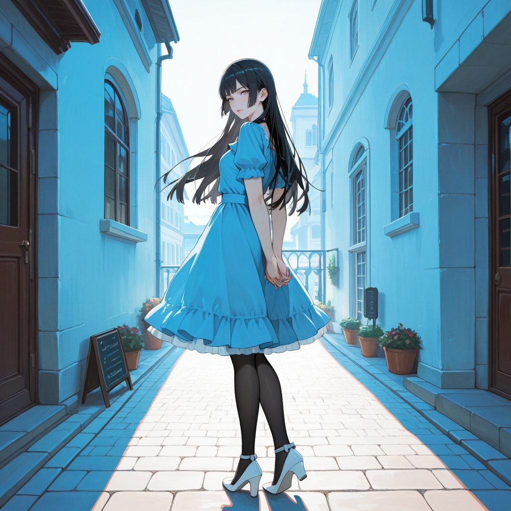 青い町 | の人気AIイラスト・グラビア