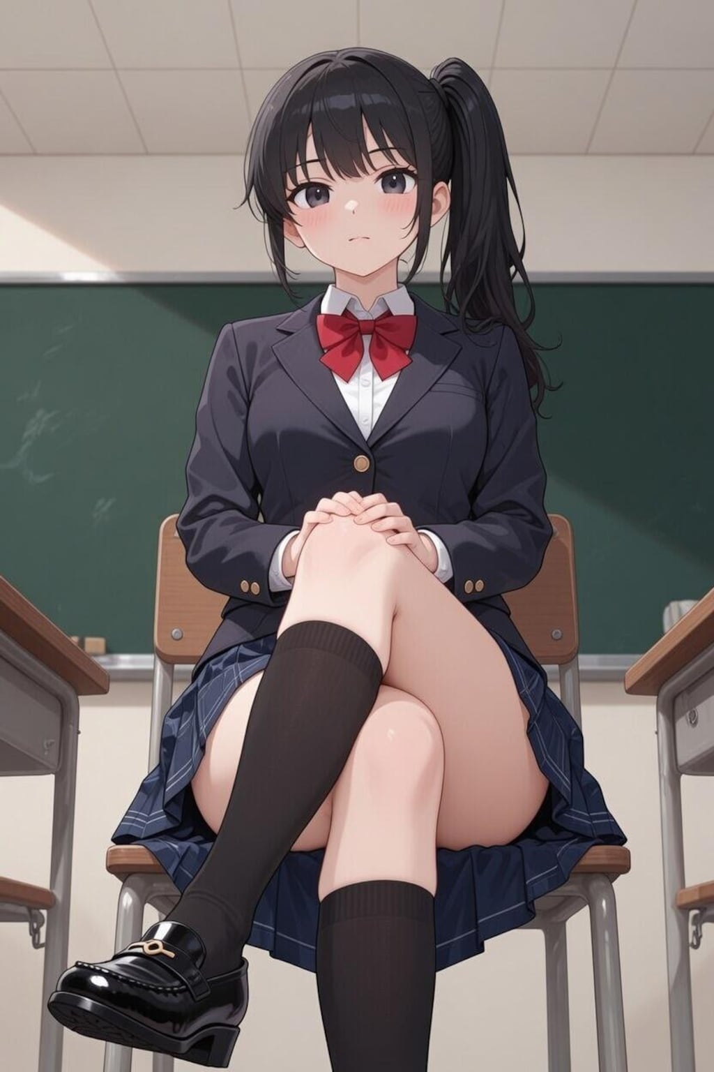 暑い季節に長い靴下