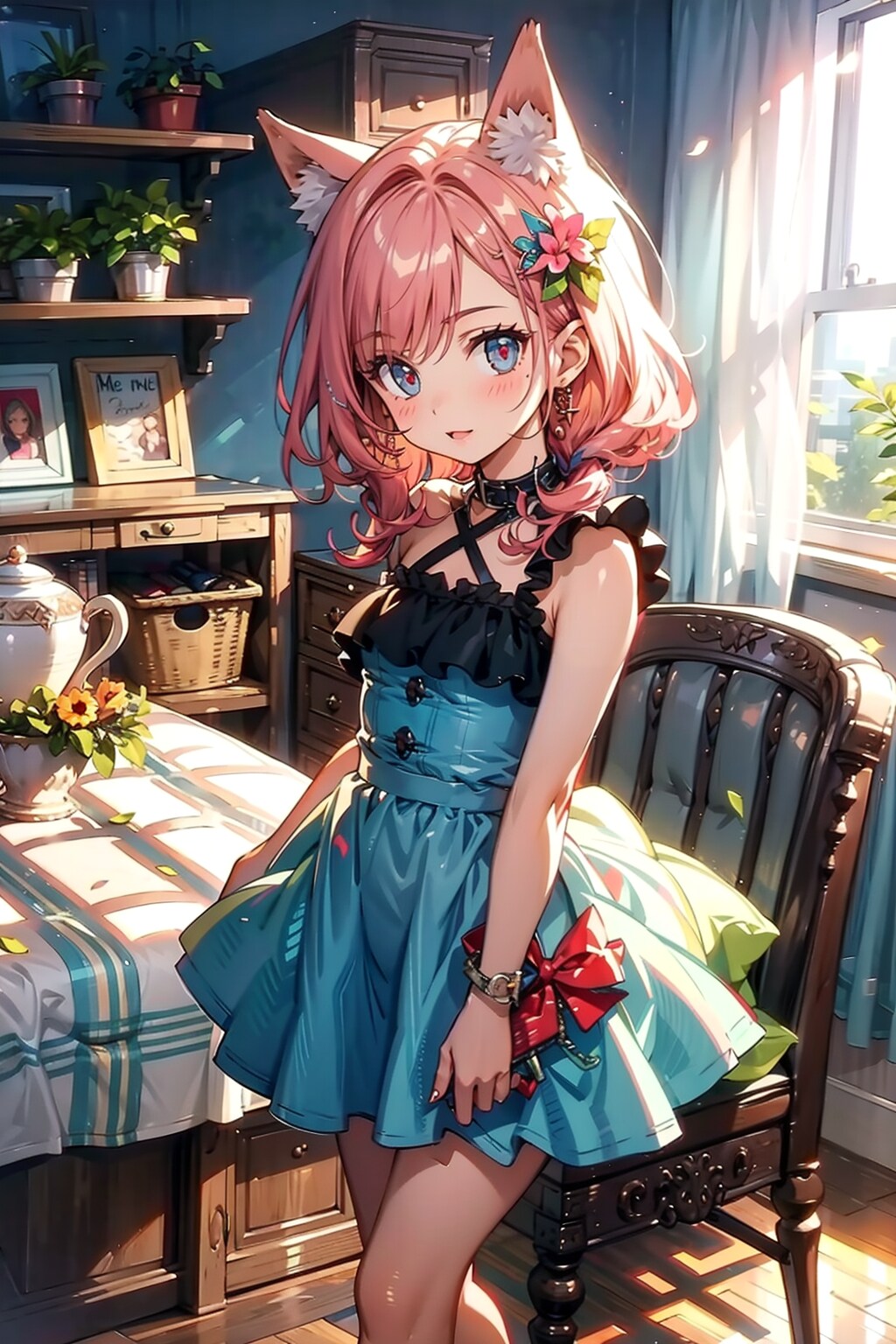 蔵出し　猫娘？　何故か2人にならず？ | の人気AIイラスト・グラビア