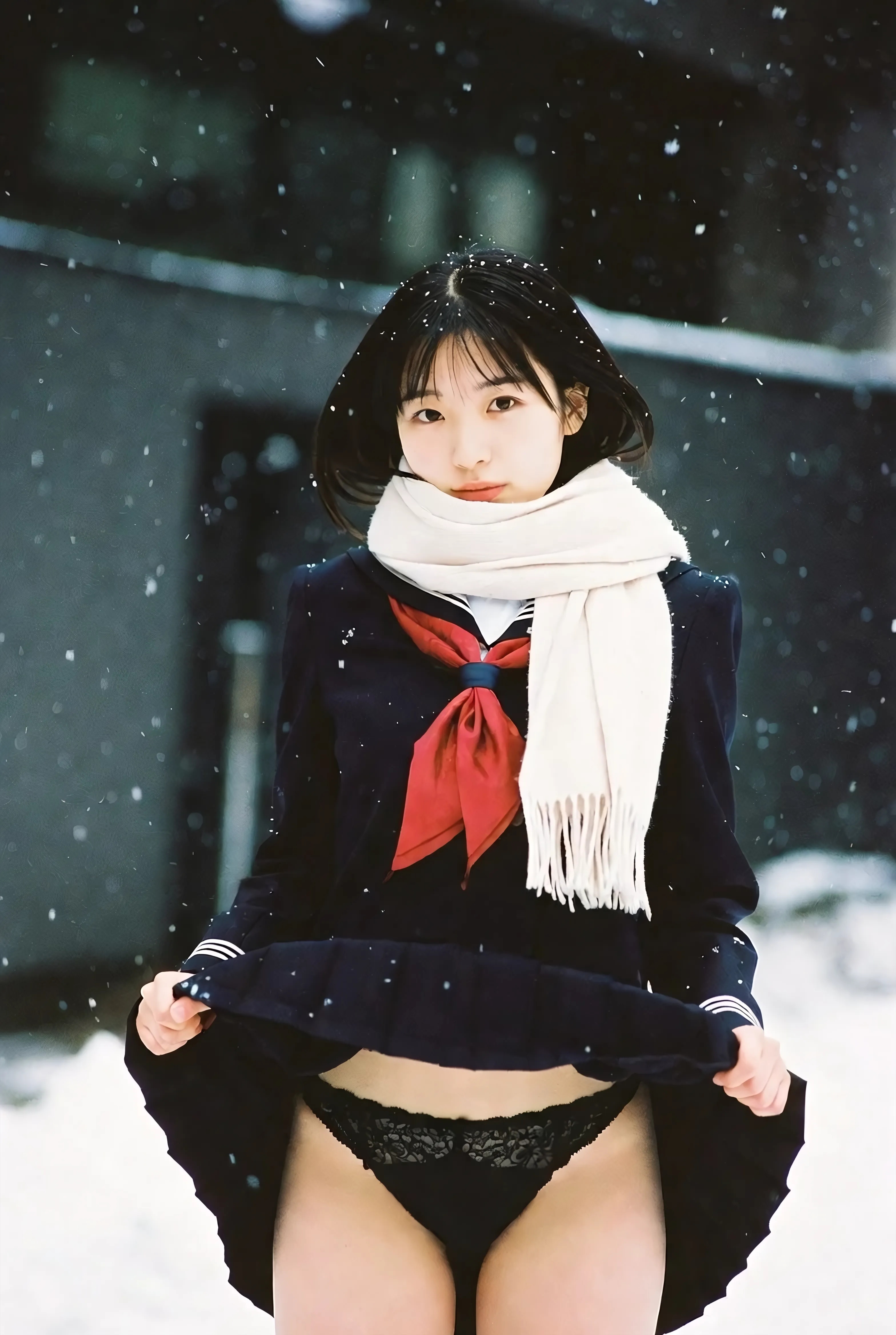 Contrast in the Falling Snow