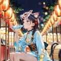 けも耳神社の夏祭りは、食べて飲んで！！ 3枚目