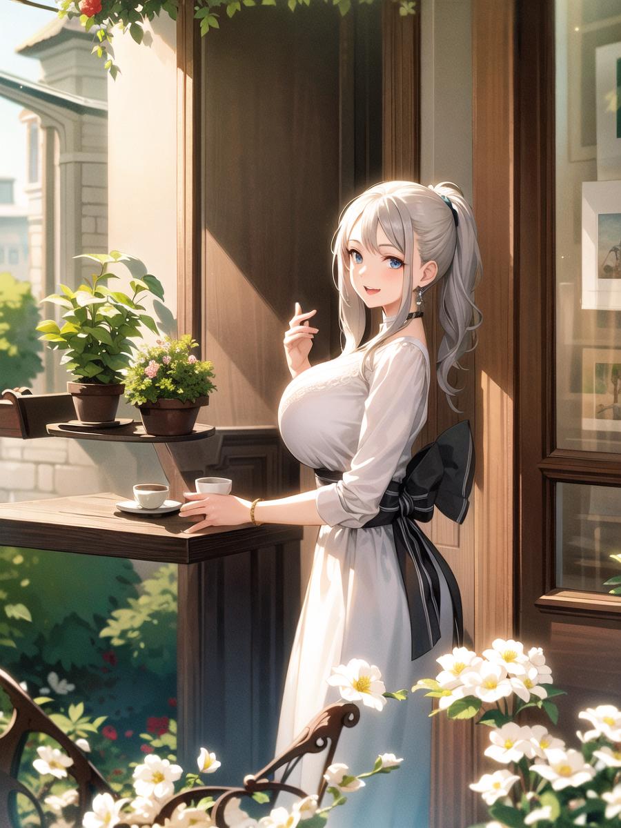 花屋のお姉さんが