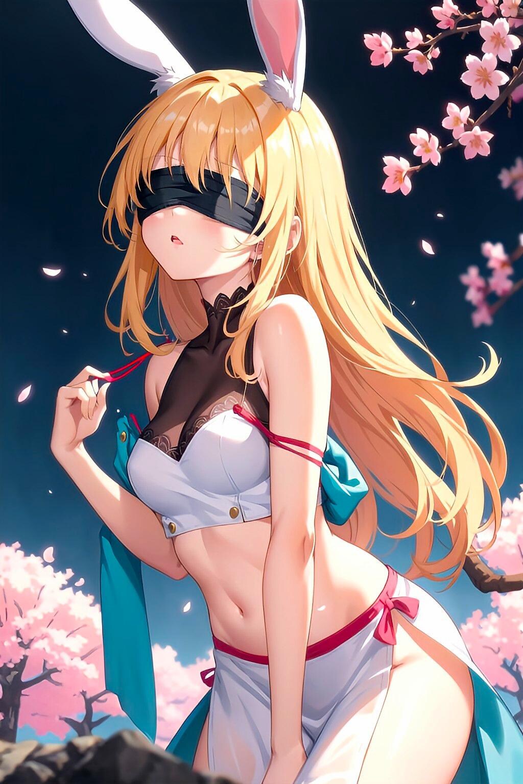 へそ出し＋目隠し　V4B