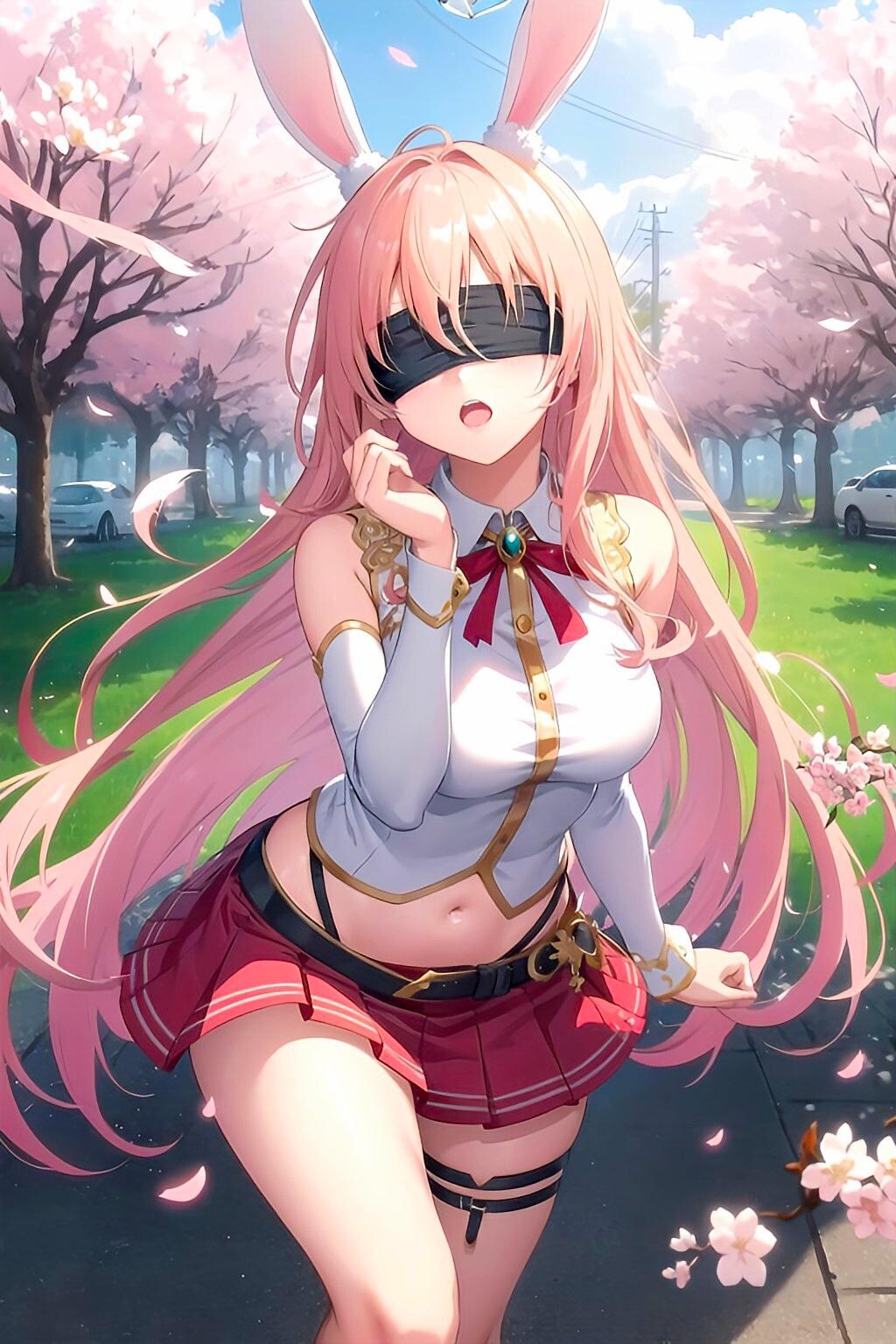 へそ出し＋目隠し　V4B