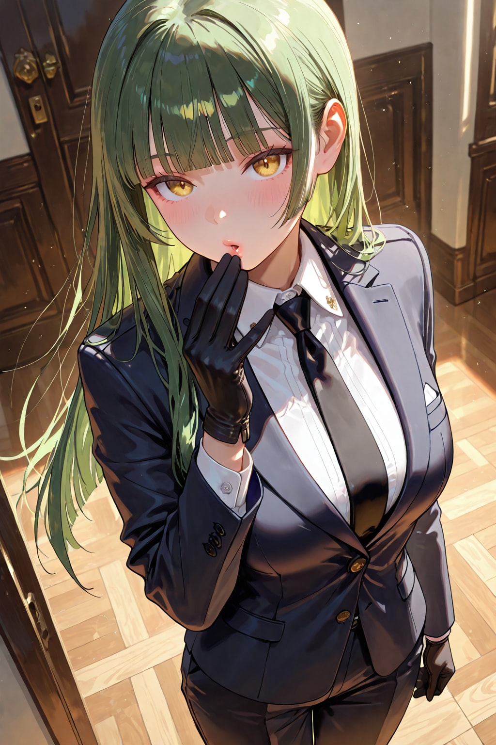 スーツと刀