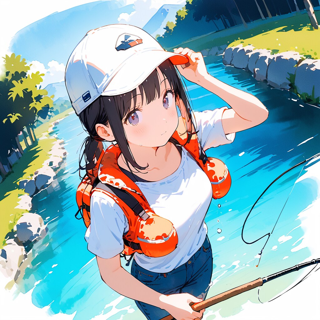 釣りする少女 | の人気AIイラスト・グラビア