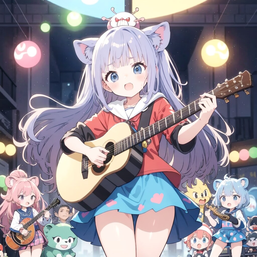 AQUAで音楽少女ちゃん | の人気AIイラスト・グラビア