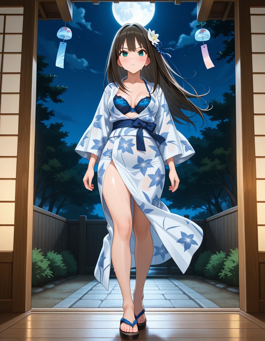浴衣のしぶりんと風鈴