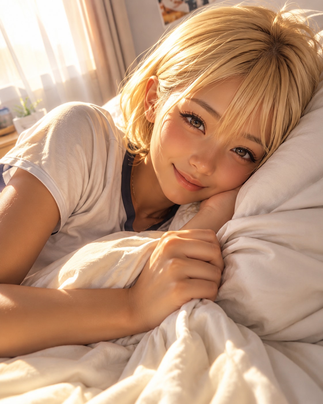 金髪ギャル 「おはよ♪」