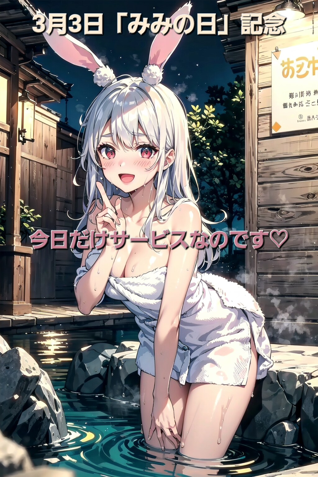 3月3日「みみの日」記念🎉 今日だけサービスなのです🐰💕