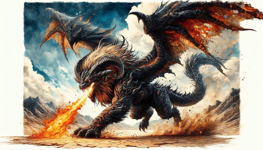 炎を吐くキマイラ