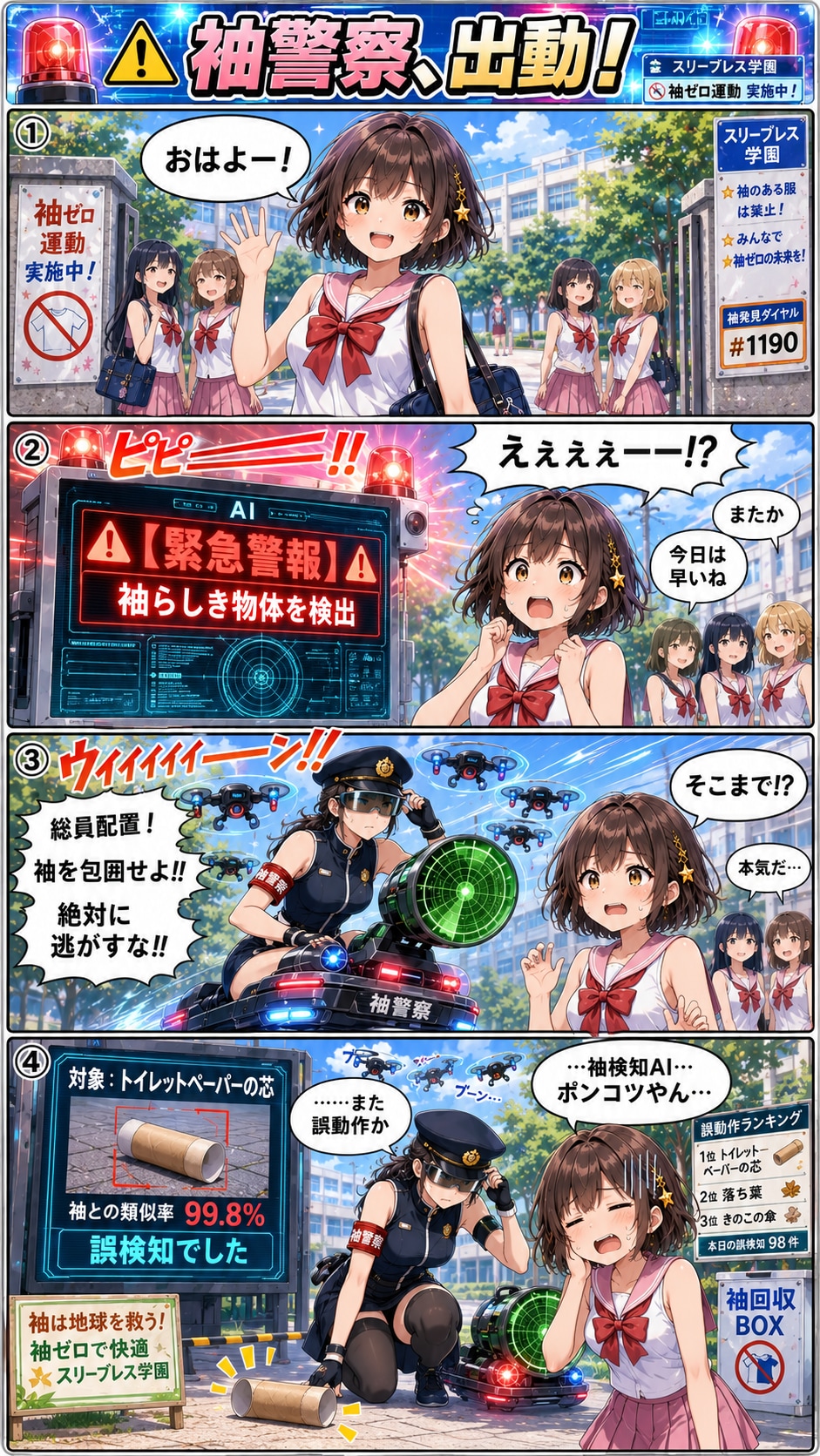 袖警察と袖幽霊