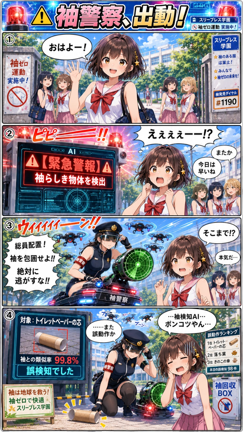 袖警察と袖幽霊