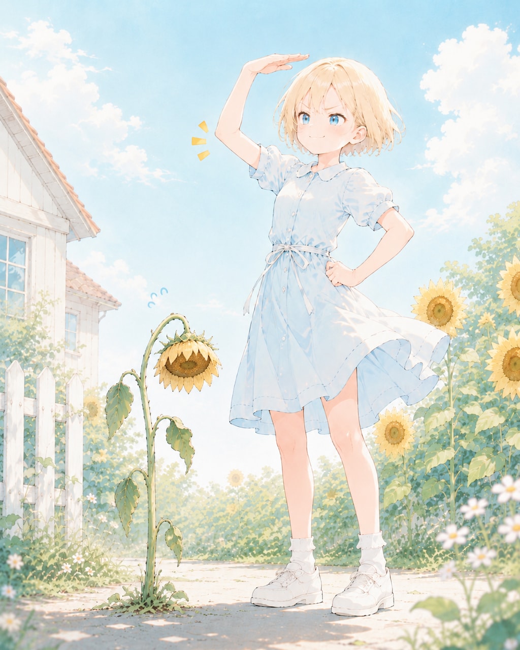 ひまわりと少女21