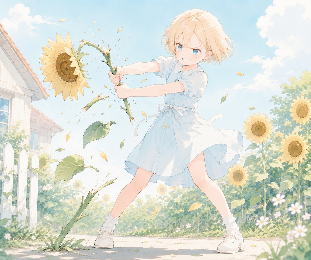 ひまわりと少女21