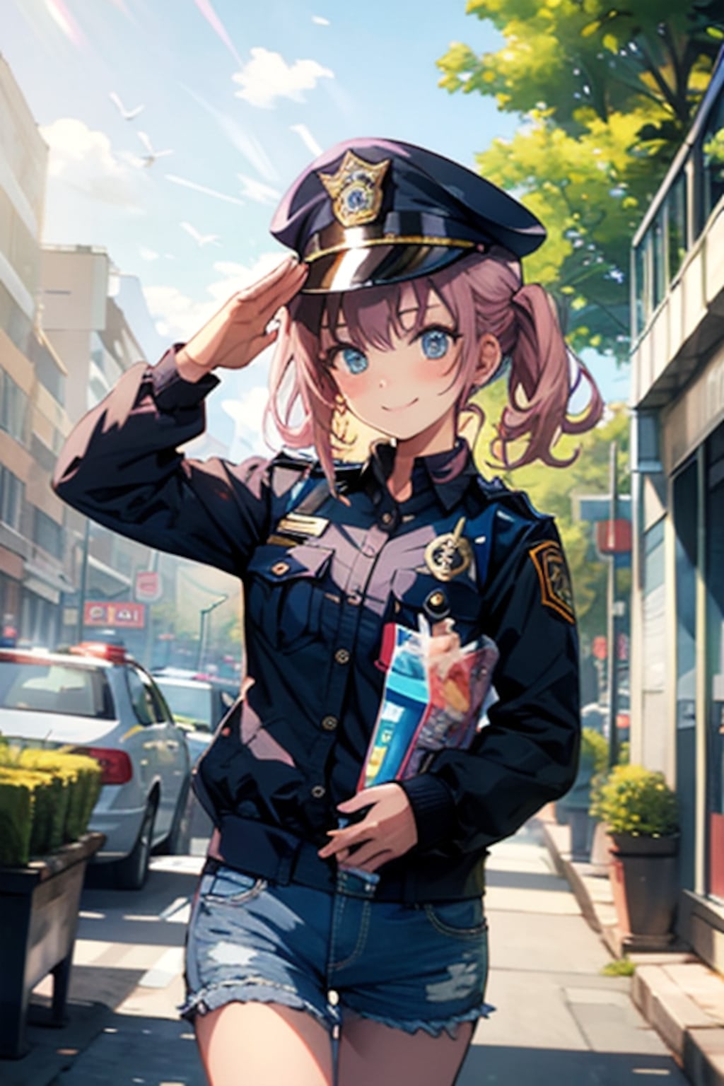 半分休みの警官？？？