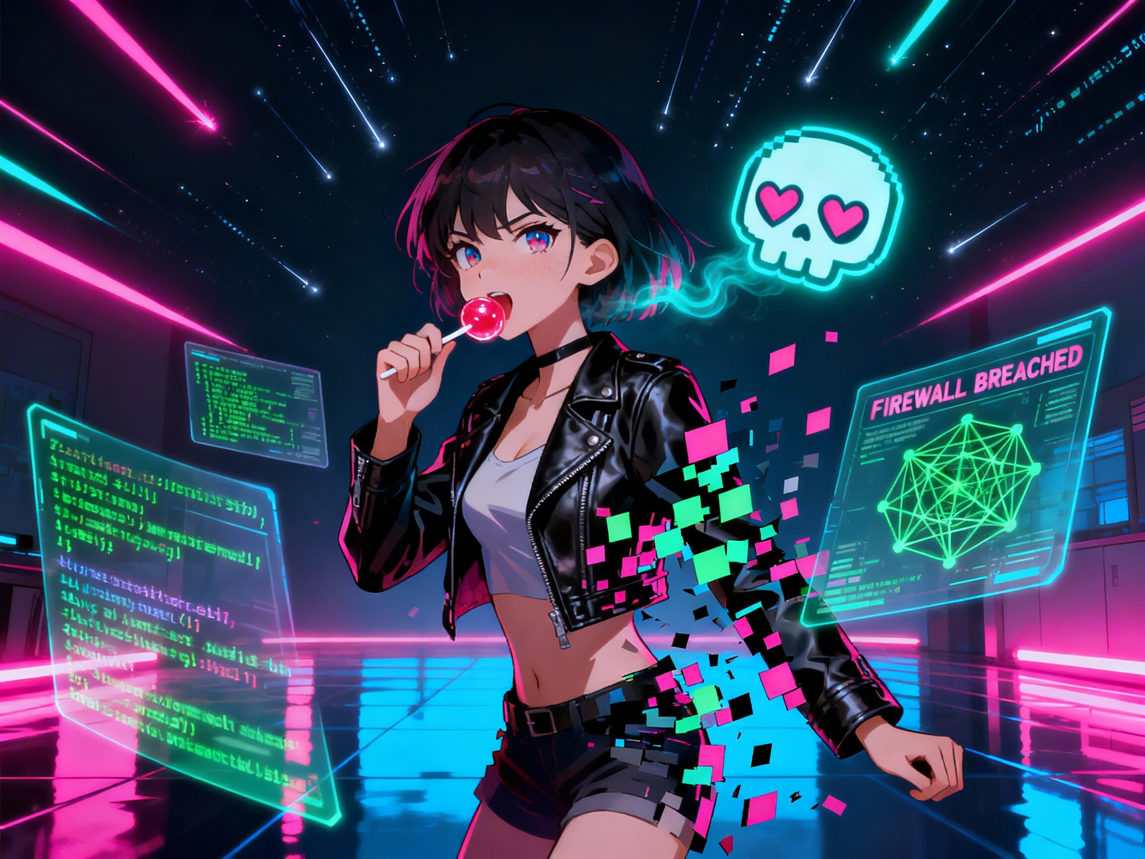 甘い毒とコードの境界線 | の人気AIイラスト・グラビア