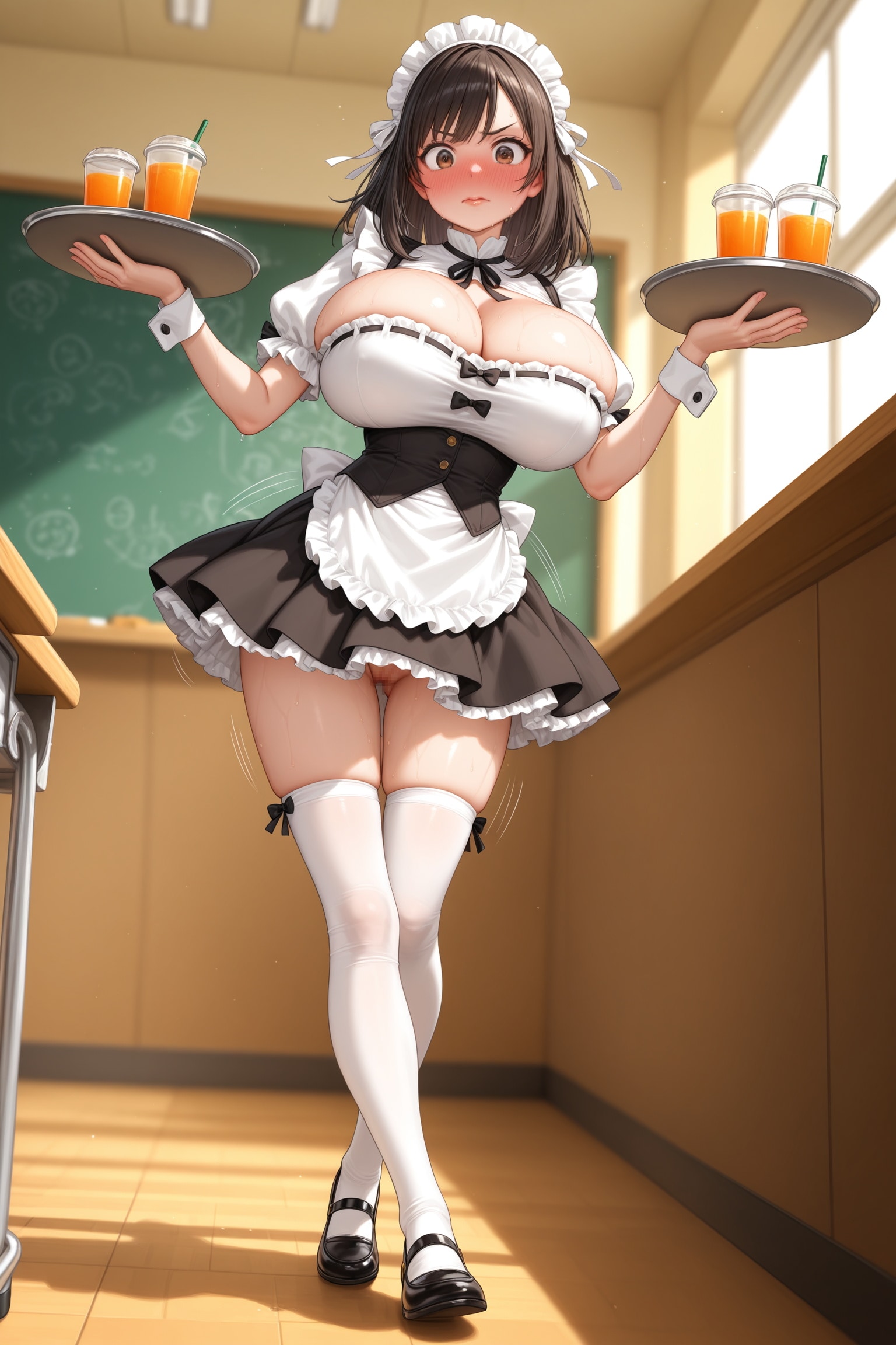 クラス委員長で遊ぶ日々63：文化祭　メイド喫茶の委員長