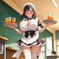 クラス委員長で遊ぶ日々63：文化祭　メイド喫茶の委員長 4枚目