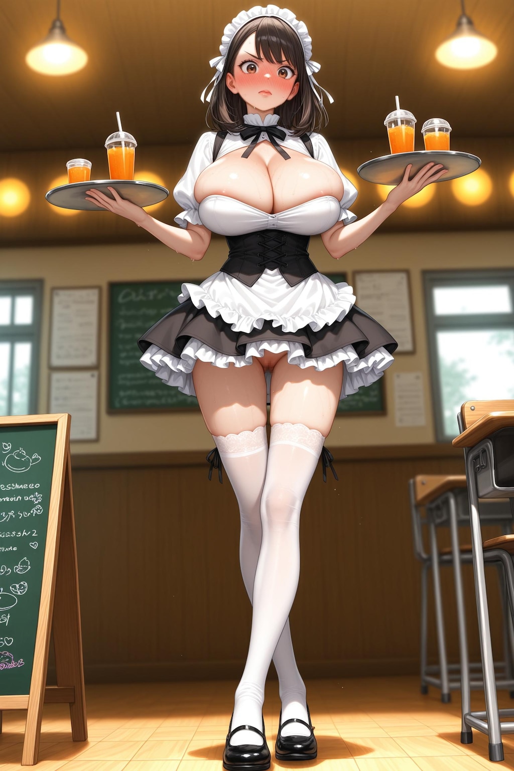クラス委員長で遊ぶ日々63：文化祭　メイド喫茶の委員長